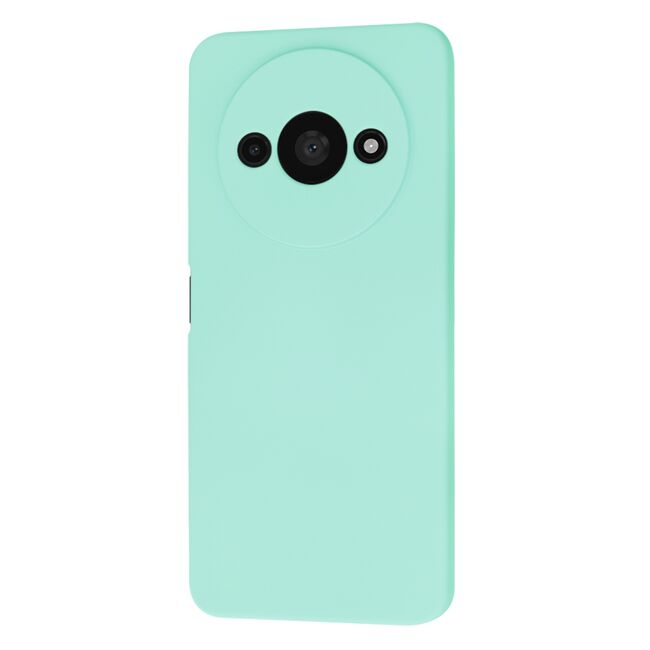 Husa pentru  Xiaomi Redmi A3 Liquid Silicone, subțire, captusita cu microfibra, anti amprentă, protectie cameră foto, turcoaz