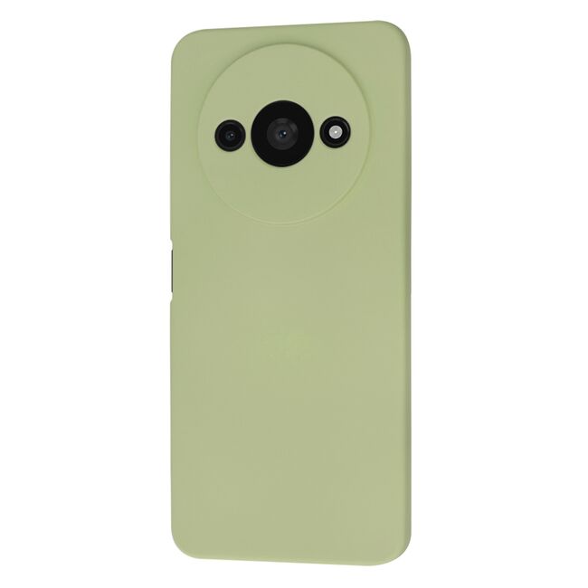 Husa pentru  Xiaomi Redmi A3 Liquid Silicone, subțire, captusita cu microfibra, anti amprentă, protectie cameră foto, verde