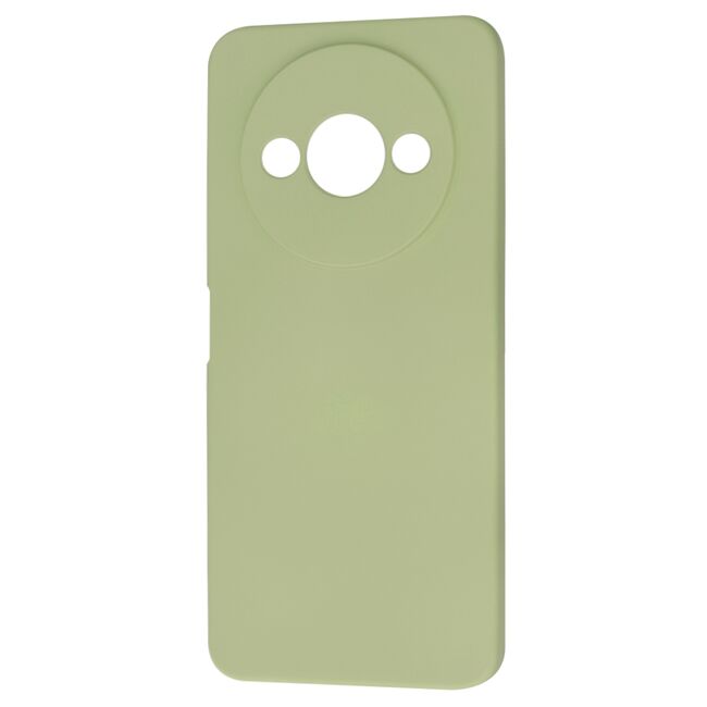 Husa pentru  Xiaomi Redmi A3 Liquid Silicone, subțire, captusita cu microfibra, anti amprentă, protectie cameră foto, verde