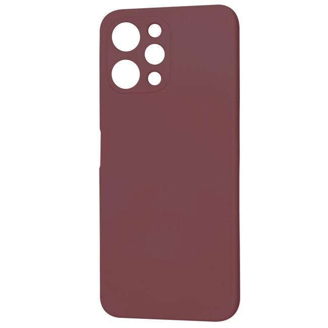 Husa pentru  Xiaomi Redmi 12 5G, Redmi 12 4G Liquid Silicone, subțire, captusita cu microfibra, anti amprentă, protectie cameră foto, bordeaux