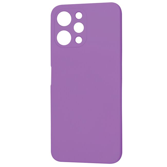 Husa pentru  Xiaomi Redmi 12 5G, Redmi 12 4G Liquid Silicone, subțire, captusita cu microfibra, anti amprentă, protectie cameră foto, mov