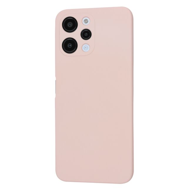 Husa pentru  Xiaomi Redmi 12 5G, Redmi 12 4G Liquid Silicone, subțire, captusita cu microfibra, anti amprentă, protectie cameră foto, roz inchis