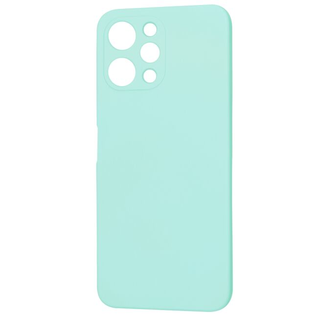 Husa pentru  Xiaomi Redmi 12 5G, Redmi 12 4G Liquid Silicone, subțire, captusita cu microfibra, anti amprentă, protectie cameră foto, turcoaz