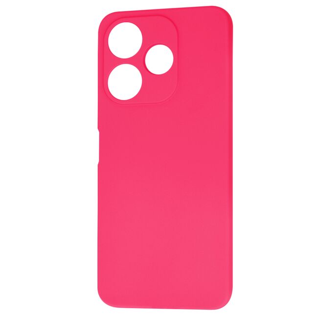 Husa pentru  Xiaomi Redmi 13 Liquid Silicone, subțire, captusita cu microfibra, anti amprentă, protectie cameră foto, fucsia