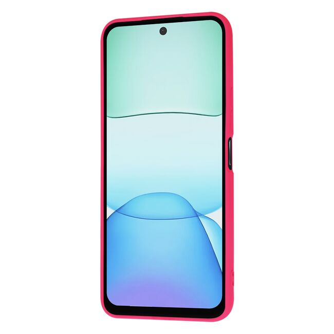 Husa pentru  Xiaomi Redmi 13 Liquid Silicone, subțire, captusita cu microfibra, anti amprentă, protectie cameră foto, fucsia
