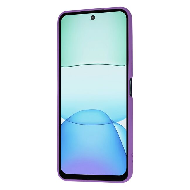 Husa pentru  Xiaomi Redmi 13 Liquid Silicone, subțire, captusita cu microfibra, anti amprentă, protectie cameră foto, mov