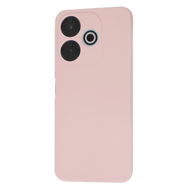 Husa pentru  Xiaomi Redmi 13 Liquid Silicone, subțire, captusita cu microfibra, anti amprentă, protectie cameră foto, roz inchis