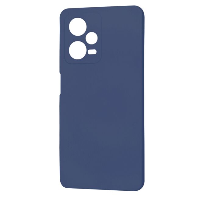 Husa pentru  Xiaomi Redmi Note 12 Pro, Poco X5 Pro Liquid Silicone, subțire, captusita cu microfibra, anti amprentă, protectie cameră foto, albastru