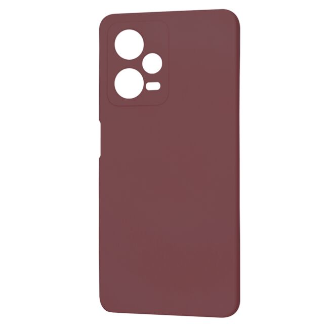 Husa pentru  Xiaomi Redmi Note 12 Pro, Poco X5 Pro Liquid Silicone, subțire, captusita cu microfibra, anti amprentă, protectie cameră foto, bordeaux