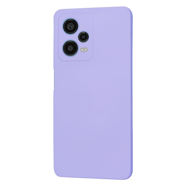 Husa pentru  Xiaomi Redmi Note 12 Pro, Poco X5 Pro Liquid Silicone, subțire, captusita cu microfibra, anti amprentă, protectie cameră foto, mov