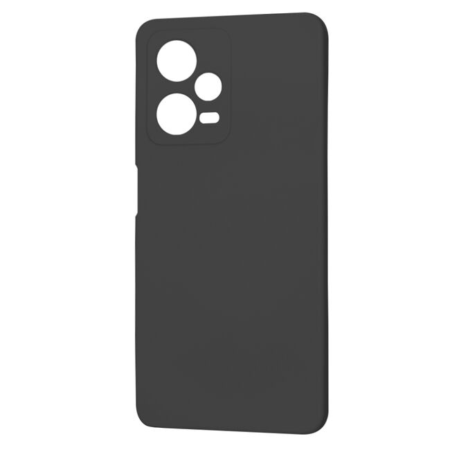 Husa pentru  Xiaomi Redmi Note 12 Pro, Poco X5 Pro Liquid Silicone, subțire, captusita cu microfibra, anti amprentă, protectie cameră foto, negru