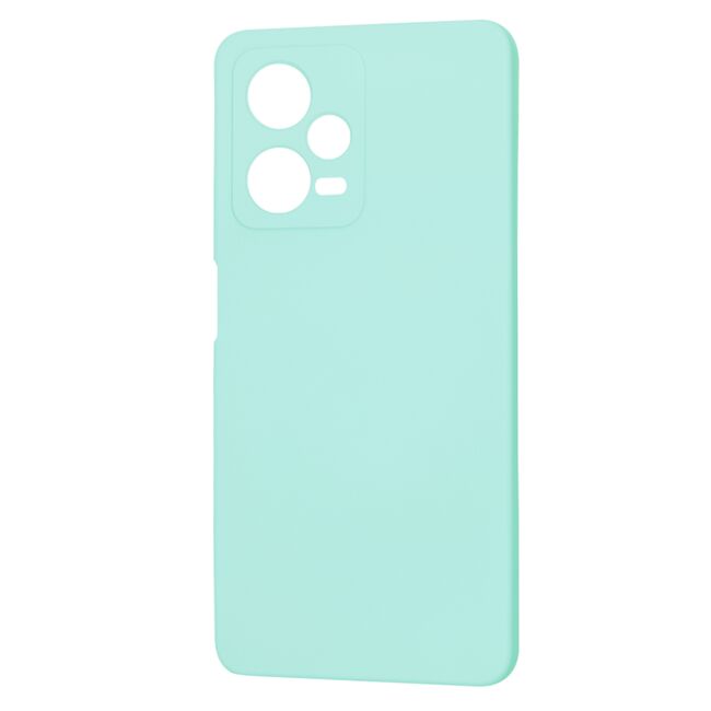 Husa pentru  Xiaomi Redmi Note 12 Pro, Poco X5 Pro Liquid Silicone, subțire, captusita cu microfibra, anti amprentă, protectie cameră foto, turcoaz