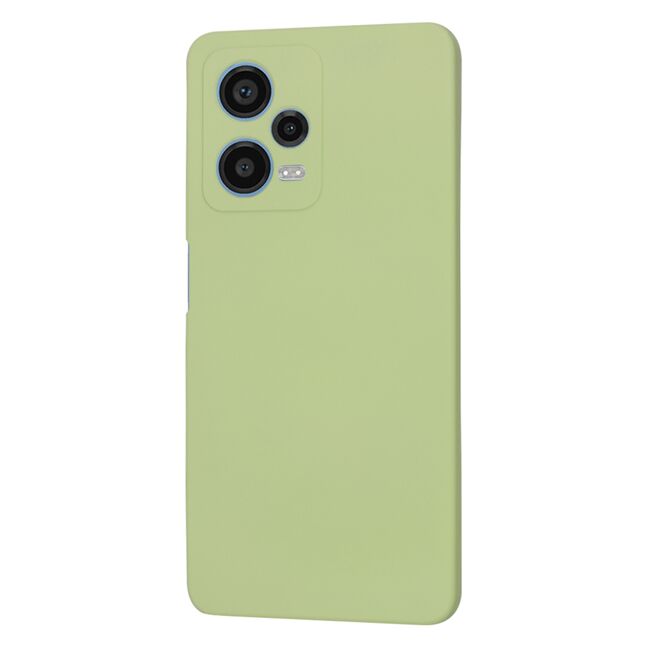 Husa pentru  Xiaomi Redmi Note 12 Pro, Poco X5 Pro Liquid Silicone, subțire, captusita cu microfibra, anti amprentă, protectie cameră foto, verde