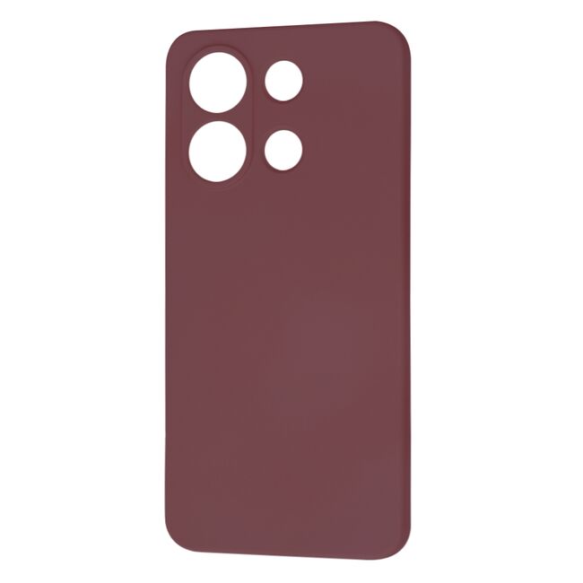 Husa pentru  Xiaomi Redmi Note 13 4G Liquid Silicone, subțire, captusita cu microfibra, anti amprentă, protectie cameră foto, bordeaux
