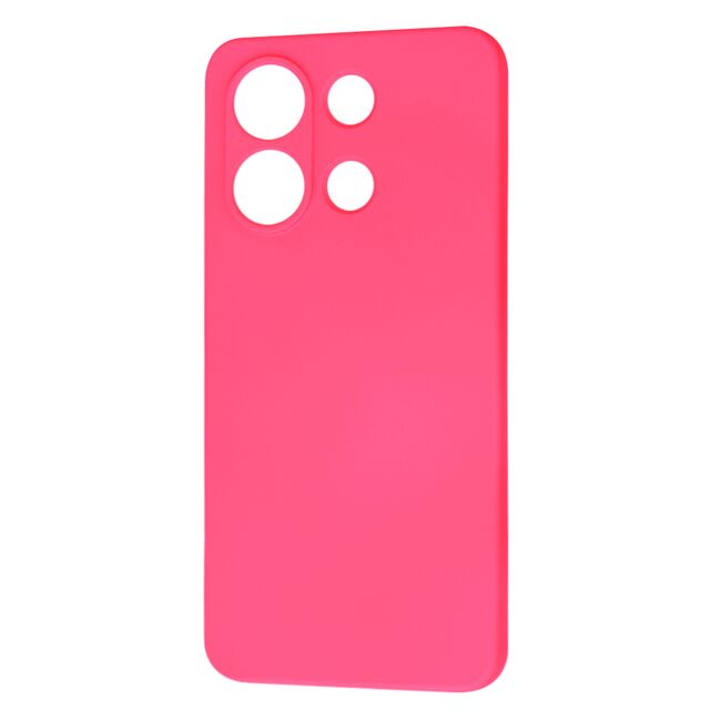 Husa pentru  Xiaomi Redmi Note 13 4G Liquid Silicone, subțire, captusita cu microfibra, anti amprentă, protectie cameră foto, fucsia