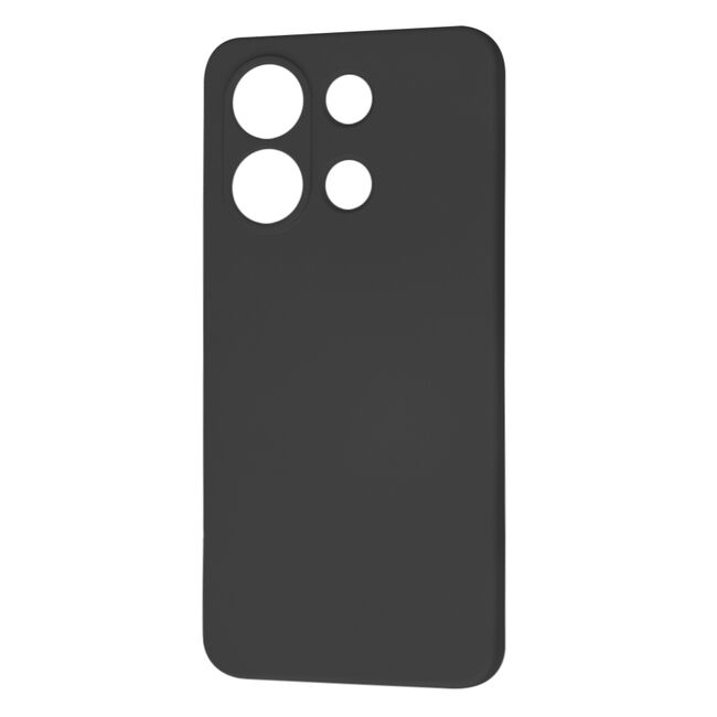 Husa pentru  Xiaomi Redmi Note 13 4G Liquid Silicone, subțire, captusita cu microfibra, anti amprentă, protectie cameră foto, negru