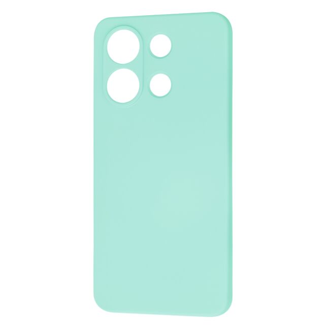 Husa pentru  Xiaomi Redmi Note 13 4G Liquid Silicone, subțire, captusita cu microfibra, anti amprentă, protectie cameră foto, turcoaz