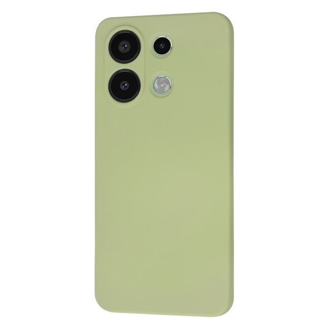 Husa pentru  Xiaomi Redmi Note 13 4G Liquid Silicone, subțire, captusita cu microfibra, anti amprentă, protectie cameră foto, verde