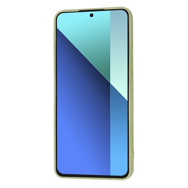 Husa pentru  Xiaomi Redmi Note 13 4G Liquid Silicone, subțire, captusita cu microfibra, anti amprentă, protectie cameră foto, verde