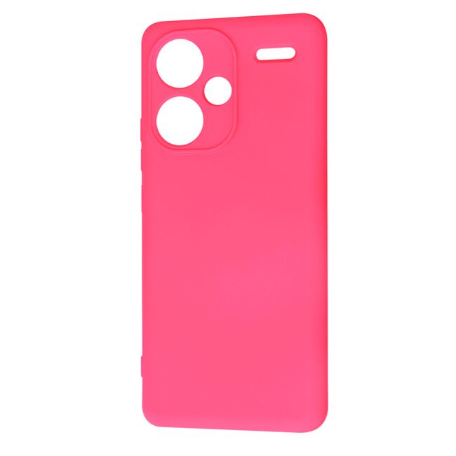 Husa pentru  Xiaomi Redmi Note 13 Pro+ Plus 5G Liquid Silicone, subțire, captusita cu microfibra, anti amprentă, protectie cameră foto, fucsia