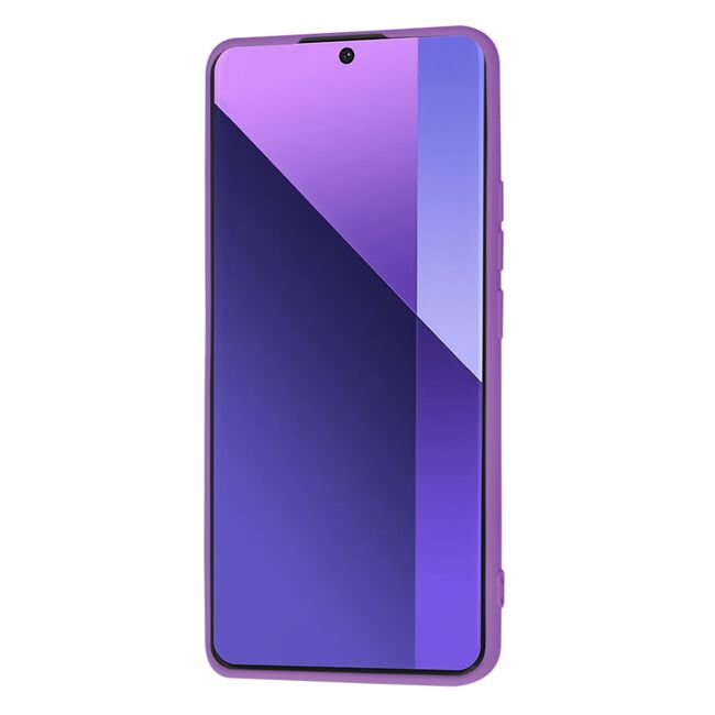 Husa pentru  Xiaomi Redmi Note 13 Pro+ Plus 5G Liquid Silicone, subțire, captusita cu microfibra, anti amprentă, protectie cameră foto, mov