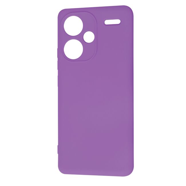 Husa pentru  Xiaomi Redmi Note 13 Pro+ Plus 5G Liquid Silicone, subțire, captusita cu microfibra, anti amprentă, protectie cameră foto, mov