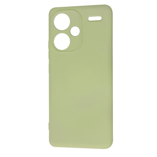 Husa pentru  Xiaomi Redmi Note 13 Pro+ Plus 5G Liquid Silicone, subțire, captusita cu microfibra, anti amprentă, protectie cameră foto, verde