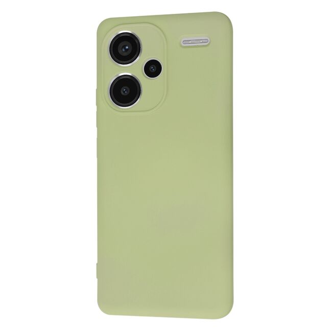 Husa pentru  Xiaomi Redmi Note 13 Pro+ Plus 5G Liquid Silicone, subțire, captusita cu microfibra, anti amprentă, protectie cameră foto, verde