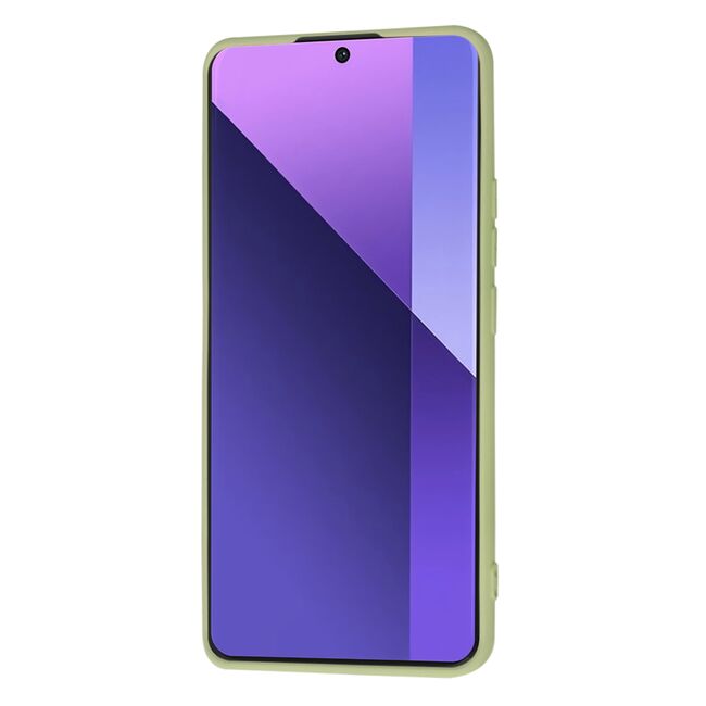 Husa pentru  Xiaomi Redmi Note 13 Pro+ Plus 5G Liquid Silicone, subțire, captusita cu microfibra, anti amprentă, protectie cameră foto, verde