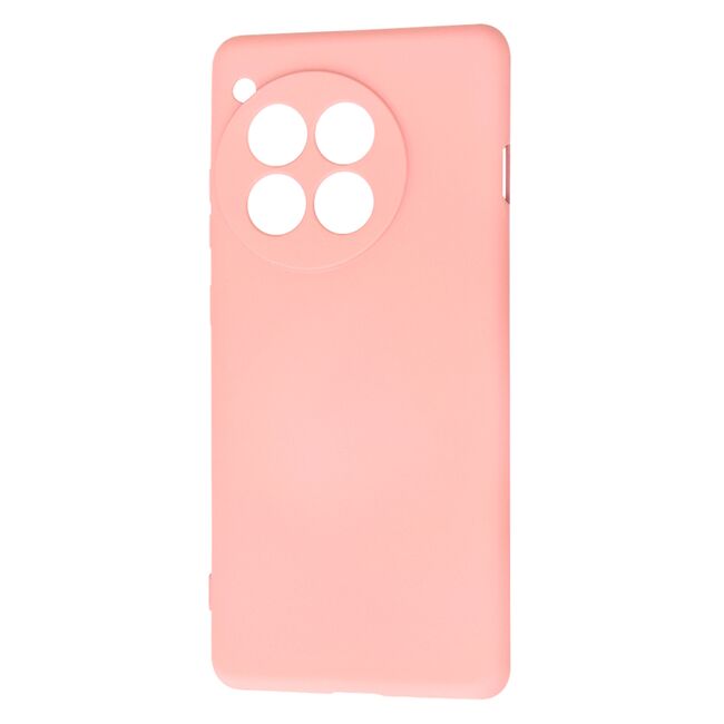 Husa pentru  OnePlus 12R Liquid Silicone, subțire, captusita cu microfibra, anti amprentă, protectie cameră foto, roz