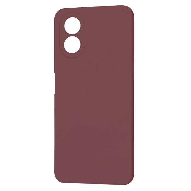Husa pentru  Oppo A18, A38 Liquid Silicone, subțire, captusita cu microfibra, anti amprentă, protectie cameră foto, bordeaux