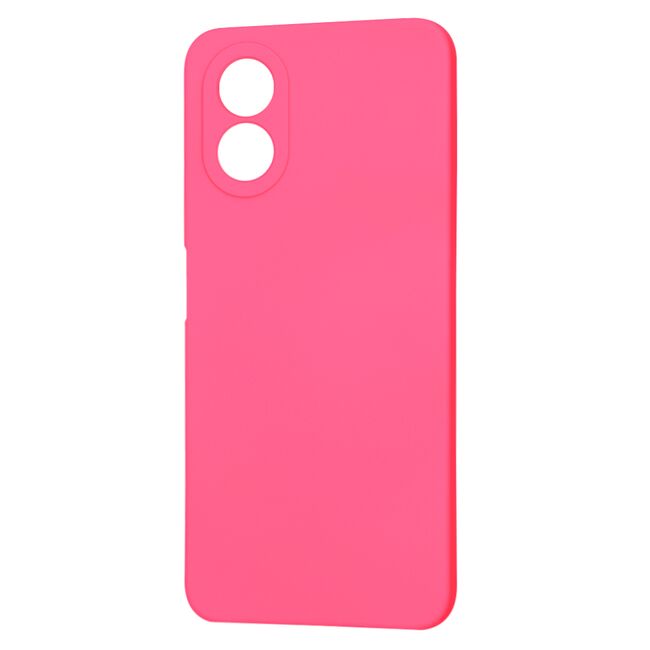 Husa pentru  Oppo A18, A38 Liquid Silicone, subțire, captusita cu microfibra, anti amprentă, protectie cameră foto, fucsia