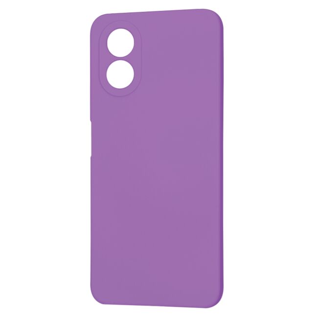 Husa pentru  Oppo A18, A38 Liquid Silicone, subțire, captusita cu microfibra, anti amprentă, protectie cameră foto, mov