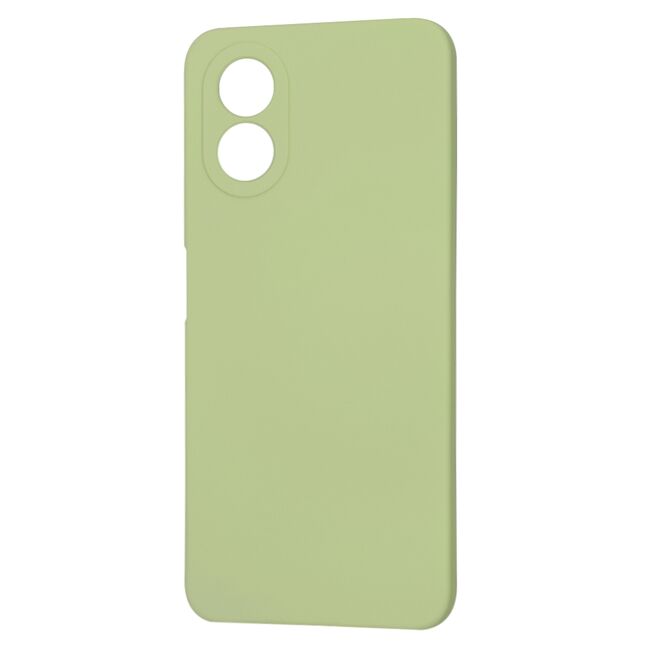 Husa pentru  Oppo A18, A38 Liquid Silicone, subțire, captusita cu microfibra, anti amprentă, protectie cameră foto, verde