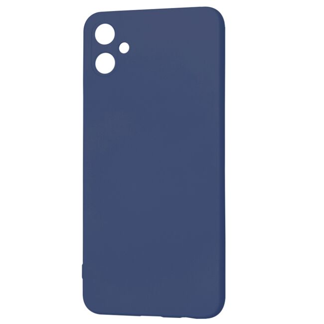 Husa pentru  Samsung Galaxy A05 Liquid Silicone, subțire, captusita cu microfibra, anti amprentă, protectie cameră foto, albastru