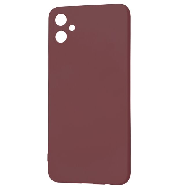 Husa pentru  Samsung Galaxy A05 Liquid Silicone, subțire, captusita cu microfibra, anti amprentă, protectie cameră foto, bordeaux