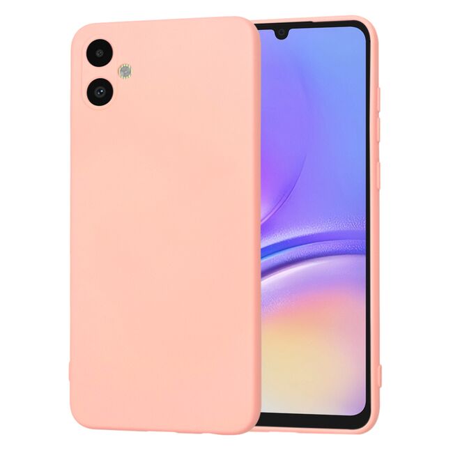 Husa pentru  Samsung Galaxy A05 Liquid Silicone, subțire, captusita cu microfibra, anti amprentă, protectie cameră foto, roz