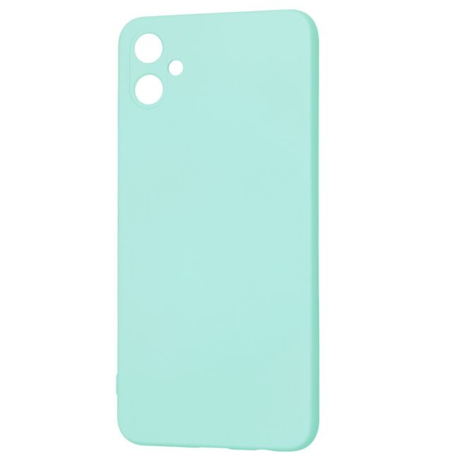 Husa pentru  Samsung Galaxy A05 Liquid Silicone, subțire, captusita cu microfibra, anti amprentă, protectie cameră foto, turcoaz
