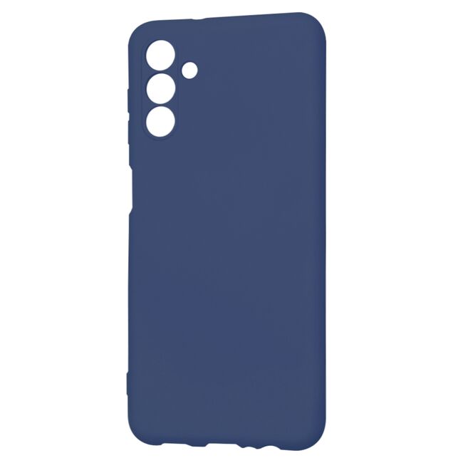 Husa pentru  Samsung Galaxy A13 5G Liquid Silicone, subțire, captusita cu microfibra, anti amprentă, protectie cameră foto, albastru
