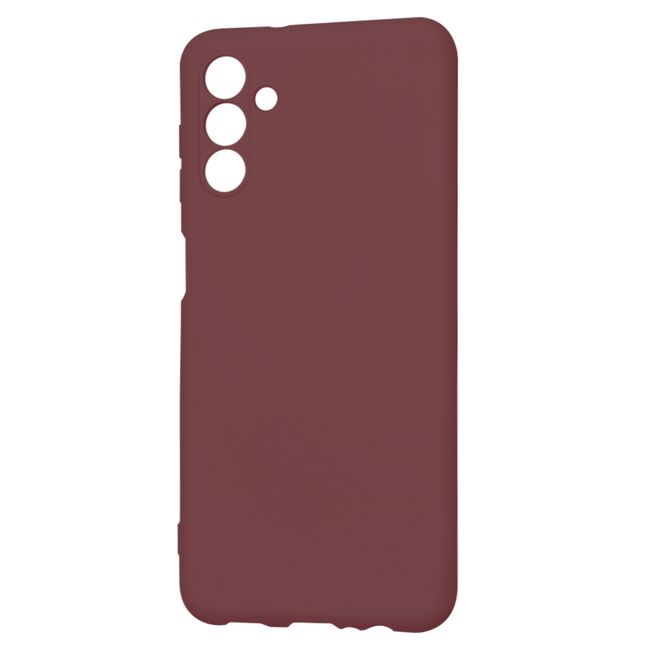 Husa pentru  Samsung Galaxy A13 5G Liquid Silicone, subțire, captusita cu microfibra, anti amprentă, protectie cameră foto, bordeaux