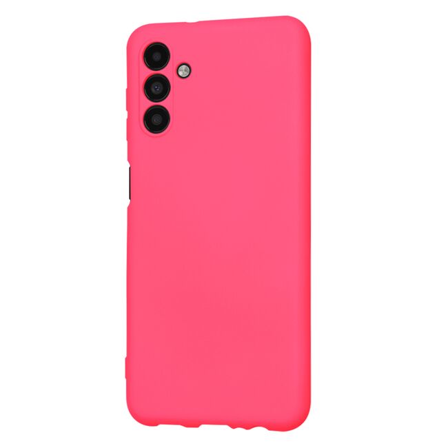 Husa pentru  Samsung Galaxy A13 5G Liquid Silicone, subțire, captusita cu microfibra, anti amprentă, protectie cameră foto, fucsia