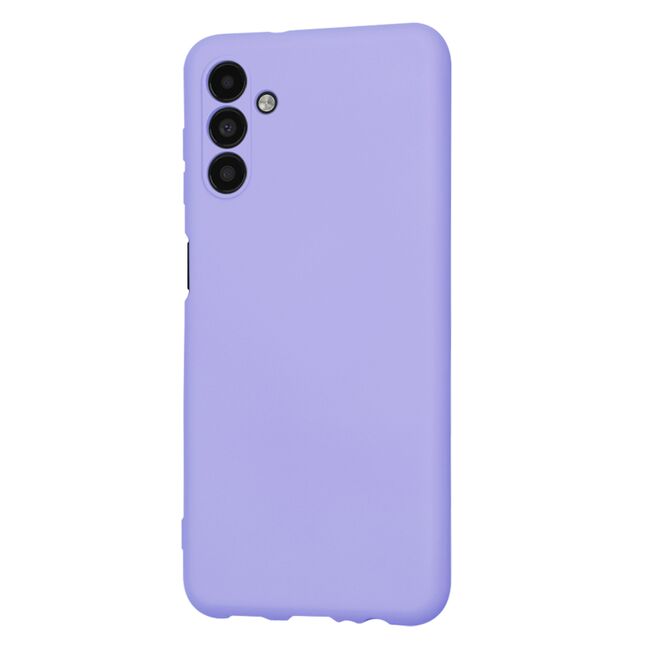 Husa pentru  Samsung Galaxy A13 5G Liquid Silicone, subțire, captusita cu microfibra, anti amprentă, protectie cameră foto, lavanda
