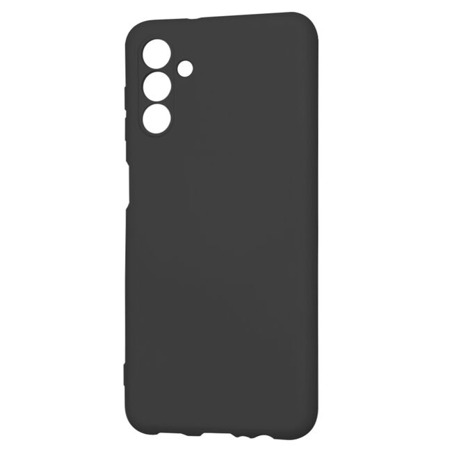 Husa pentru  Samsung Galaxy A13 5G Liquid Silicone, subțire, captusita cu microfibra, anti amprentă, protectie cameră foto, negru