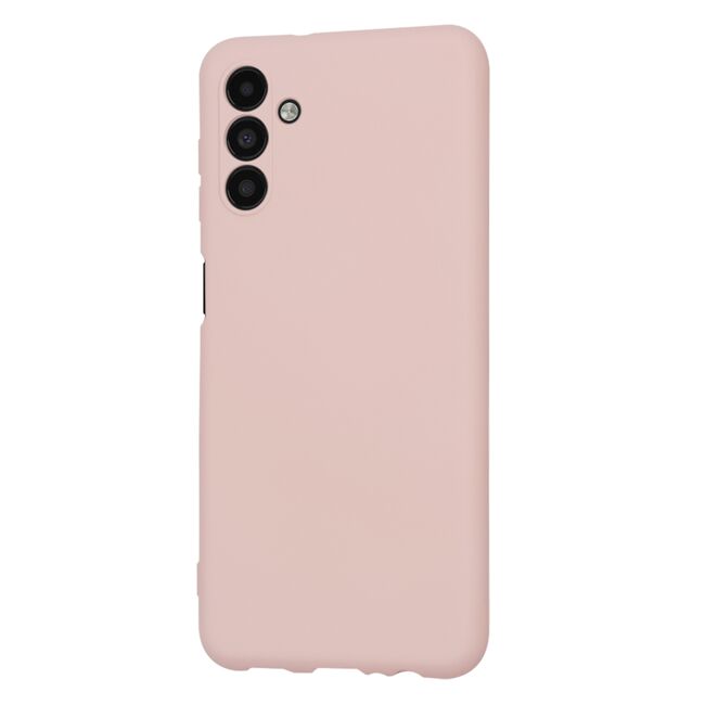 Husa pentru  Samsung Galaxy A13 5G Liquid Silicone, subțire, captusita cu microfibra, anti amprentă, protectie cameră foto, roz inchis