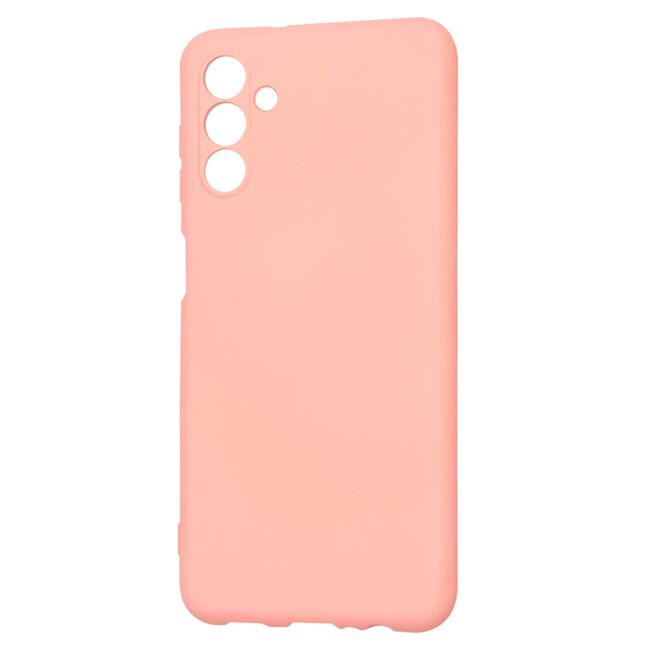 Husa pentru  Samsung Galaxy A13 5G Liquid Silicone, subțire, captusita cu microfibra, anti amprentă, protectie cameră foto, roz