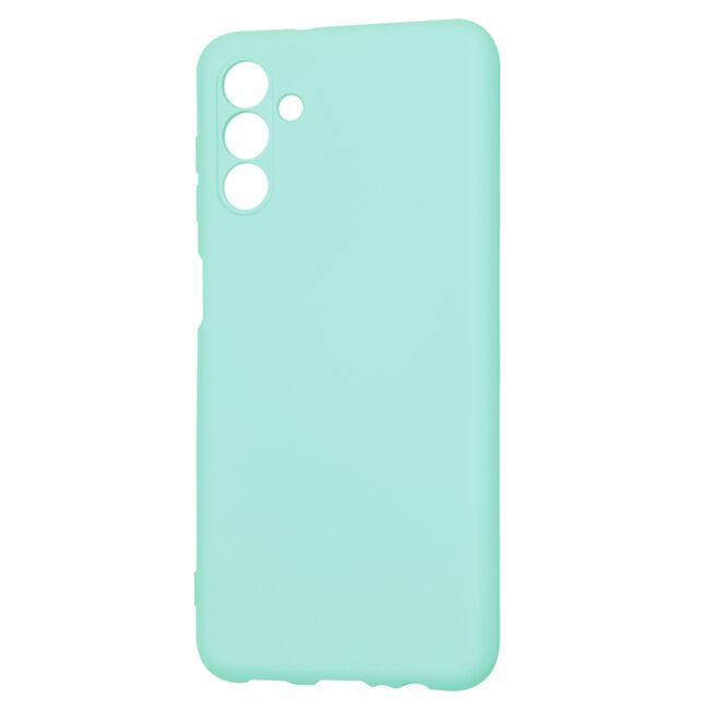 Husa pentru  Samsung Galaxy A13 5G Liquid Silicone, subțire, captusita cu microfibra, anti amprentă, protectie cameră foto, turcoaz