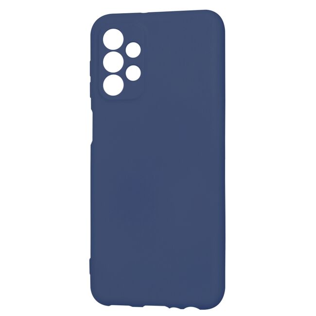 Husa pentru  Samsung Galaxy A23 5G, 4G Liquid Silicone, subțire, captusita cu microfibra, anti amprentă, protectie cameră foto, albastru
