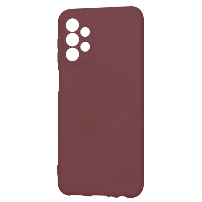 Husa pentru  Samsung Galaxy A23 5G, 4G Liquid Silicone, subțire, captusita cu microfibra, anti amprentă, protectie cameră foto, bordeaux