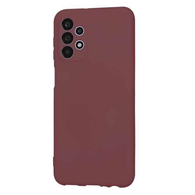 Husa pentru  Samsung Galaxy A23 5G, 4G Liquid Silicone, subțire, captusita cu microfibra, anti amprentă, protectie cameră foto, bordeaux