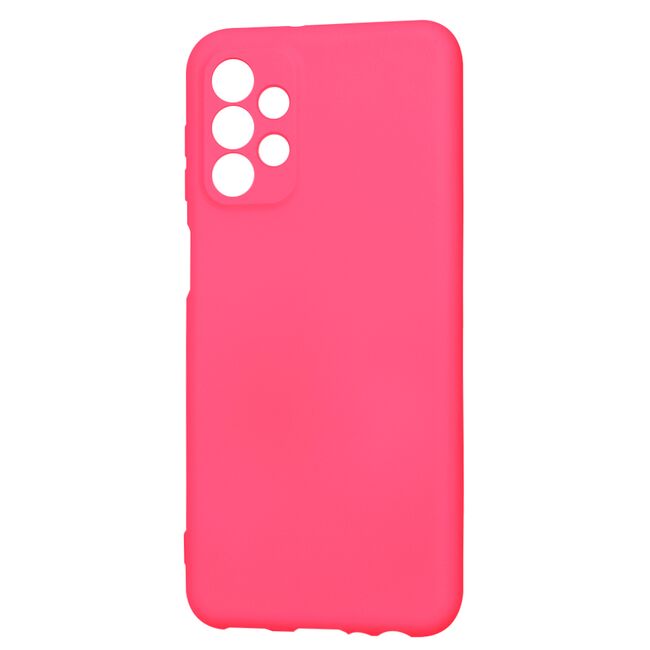 Husa pentru  Samsung Galaxy A23 5G, 4G Liquid Silicone, subțire, captusita cu microfibra, anti amprentă, protectie cameră foto, fucsia
